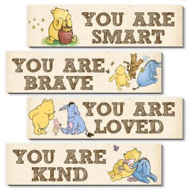Imagem de Decoración de Pared Winnie Pooh 4 Piezas en Madera para Cuarto Infanti