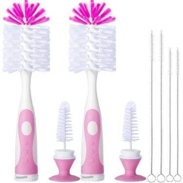 Imagem de Conjunto de escovas para mamadeiras CAREBABYMORE 26 cm de nylon com pi
