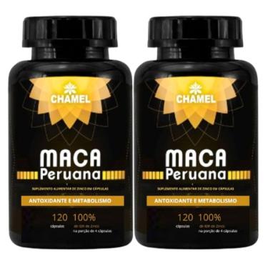 Imagem de Maca Peruana Premium 100% Pura     2 Frascos com 120 cápsulas     Chamel