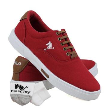 Imagem de Kit Sapatênis Casual Amarração com Meia Masculino Confort - Polo Joy, 