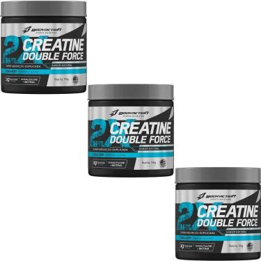 Imagem de Kit 3X Creatine Double Force - 150g Natural - BodyAction-Masculino