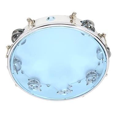 Imagem de RiToEasysports Pandeiro de Festa Com Braçadeiras Ajustáveis, Melhora Seu Desempenho, Leve e Durável, Tamanho de 10 Polegadas (Azul)