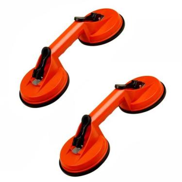 Imagem de Par De Ventosa Dupla Para Colocar Cerâmica Azulejo Vidro Mármore E Cha