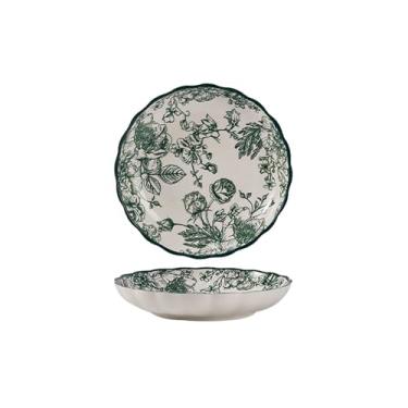 Imagem de Conjunto de pratos de rosas para uso doméstico, utensílios de mesa criativos - [18 cm] prato fundo