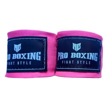 Imagem de Bandagem Atadura Para Punho Muay Thai Mma Kickboxi Pink Neon