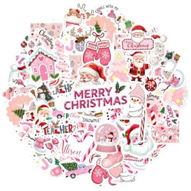 Imagem de 35 peças de Natal, doces, férias, inverno, boneco de neve, rosa, alegre, doce, caprichoso, para celular, laptop, scrapbook, bicicleta, mala, geladeira, celular, bagagem, laptop, guitarra, carro