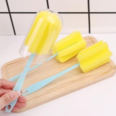 Imagem de 3 peças de esponja de limpeza de cabo longo para garrafa de vidro copo profundo ferramentas de escova de lavagem acessórios de limpeza de cozinha 20 * 5 * 5 cm