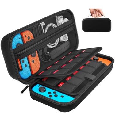 Imagem de Carrying Case for Nintendo Switch OLED, Eva Portable Hard Shell Pouch Carrying Travel Game Bag for Switch Accessories