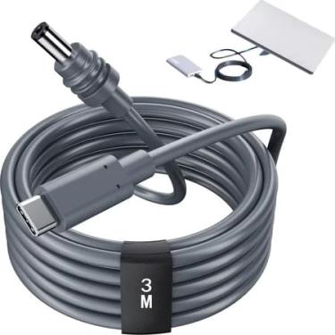Imagem de Cabo Para Carregar Starlink Mini de Alimentação Cabo USB-C para DC compatível com Starlink Mini, 3 Metros, 100W PD, Resistente à Água, para Uso Externo, Acampamento e Viagens