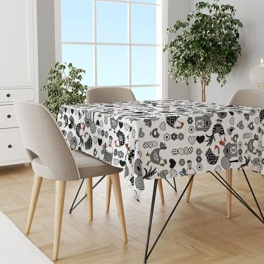 Imagem de Toalha De Mesa Térmica Pvc Impermeável Galinhas 1,00 X 1,40