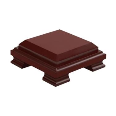 Imagem de suporte para bonsai Base de escultura madeira para decoração estatuetas bonsai quadradas(Grande)