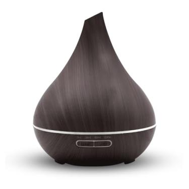 Imagem de Difusor Ultrassônico de Ambiente para Óleos Essenciais 400 ml | Aromatizador e Umidificador LED com Controle Remoto e Timer