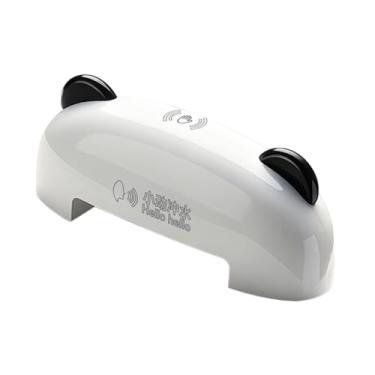 Imagem de Fenteer Kit de descarga automática para vaso sanitário ativado por voz, tipo C, recarregável, leve, branco, instalação adesiva, 15 x 5 x 5,5 cm