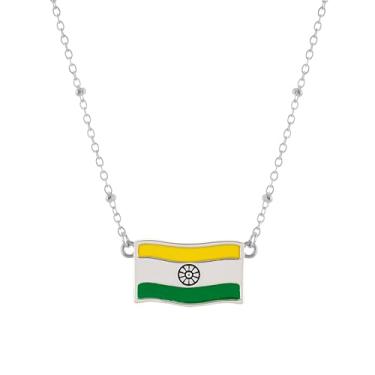 Imagem de Bolenvi Your Country Flag Travel Nation Pride Colares femininos com pingente esmaltado, gargantilha ajustável de 40 a 50 cm para corrente longa, presentes para ela, Adjustable, Aço inoxidável, Sem