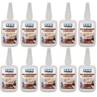 Imagem de Cola Adesivo Tekbond Moveleiro Instantâneo 10 UNIDADES 100g
