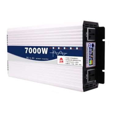 Imagem de HENGJINGTR Inversores de onda sinusoidal puros de 7000 watts, DC 12V / 24V / 48V / 60V / 72V para AC 110V / 220V conversor Inversor de potência do carro para casa, RV, caminhão,12v to 110v