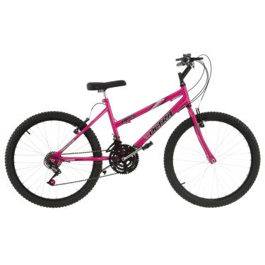 Imagem de Bicicleta de Passeio Ultra Bikes Esporte Aro 24 Reforçada Freio V-Brake – 18 Marchas Feminina Rosa