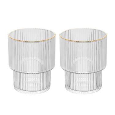 Imagem de Conjunto de 2 Copos Lines de Cristal com Fio de Ouro 200ml - Wolff