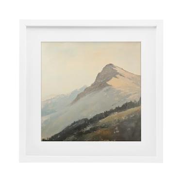 Imagem de Stupell Industries Mountain Vista Cliff Landscape Impressão emoldurada preta sob vidro, design por Petal Prints Design, 16 x 16