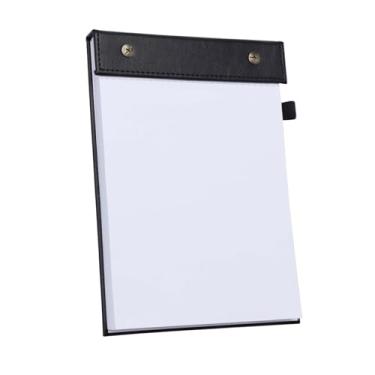 Imagem de NatSumBasics Bloco de notas de planejamento 100 folhas 14 cm x 20 cm, agenda de tarefas e organizador, menu de couro para casa, escola, escritório, acessórios (preto, branco)