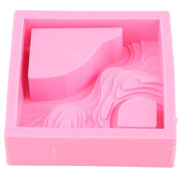 Imagem de Molde de silicone em forma de campo em terraço, vaso de flores, faça você mesmo, molde para plantador de artesanato, para cimento, concreto, gesso, resina, sabão, vela,