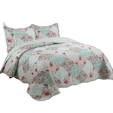 Imagem de Kit Cobre Leito Colcha King Boutik Dupla Face - Brenda - 100% Poliéster