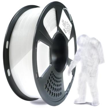 Imagem de XZN Filamento PLA que brilha no escuro, filamento de impressora 3D 1,75 mm, filamento PLA brilhante de 1 kg luminoso (branco brilhante)