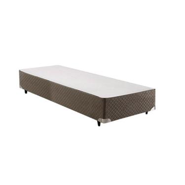 Imagem de Cama Box Base Solteiro Velvet Gray (88x188x28) - Herval
