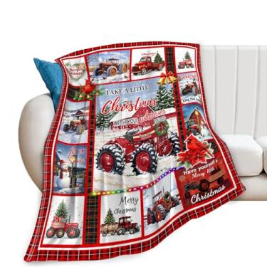 Imagem de Cobertor de caminhão vermelho, cobertor de boneco de neve de inverno, cobertores rústicos de presentes de neve para meninas, mulheres, amantes, adultos, roupa de cama macia, presente para sofá-cama