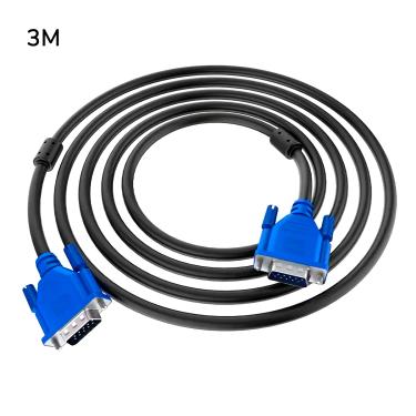 Imagem de Cabo VGA Macho para Macho Monitor Vídeo Extensor 3m - Vídeo Estável e Alta Qualidade, Plug & Play
