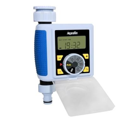 Imagem de Mostrador grande e tela grande LCD temporizador eletrônico automático de água válvula solenoide sistema de controle de irrigação de jardim azul