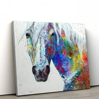 Imagem de Quadros Decorativos Pvc Cavalo Colcorido 100 X 100 Cm - Templacas