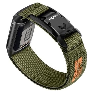 Imagem de Bandletic Pulseira esportiva compatível com Fitbit Charge 6/5 para homens e mulheres, pulseiras de substituição de nylon macio resistente com fivela V magnética Fidlock para Fitbit Charge 5/6
