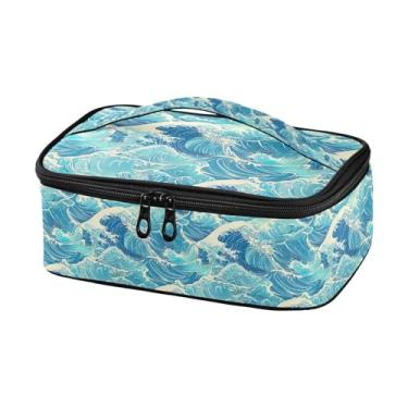 Imagem de GUIJI Lancheira isolada Sea Wave, lancheira à prova de vazamento para mulheres e homens, lancheira portátil para trabalho, piquenique, viagens