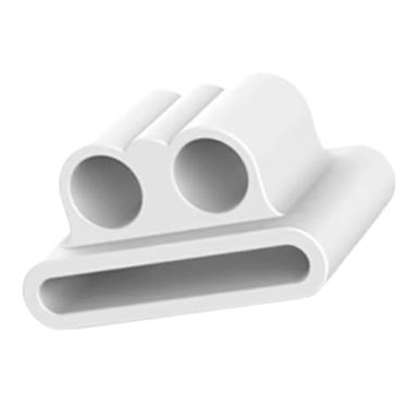 Imagem de Fixador de Fone Bluetooth para Smartwatch | Clip Anti-Perda de Silicone Macio para Esportes e Corrida | Suporte Compatível com AirPod e Fones com Haste Similar - JETBUY (Branco)