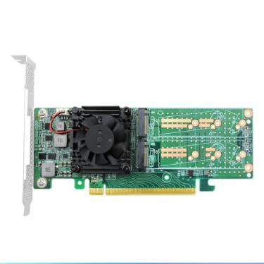 Imagem de Linkreal Placa adaptador PCIe 3.0 X16 para Quad M.2 NVMe SSD Swtich para servidores-LRNV9547L-4I