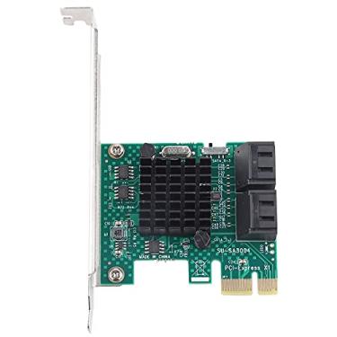 Imagem de Generic Adaptador de Placa Controladora de Expansão PCIE para SATA 3.0 de 4 Portas Com Interfaces SATA3.0 Traseiras, Compatível Com Chassi Pequeno ou Grande, Design de Cauda Nivelada para Evitar o