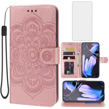 Imagem de Bohefo Capa para Pixel 10 Pro XL, capa carteira para Google 10ProXL com protetor de tela de vidro temperado, capa de celular flip de couro com suporte para cartão de crédito para Google Pixel 10 Pro