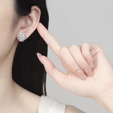 Imagem de Orelhas sensíveis brincos femininos quadrados zircônia cúbica conforto noiva moda moda jóias presentes de amizade para mulheres presentes de Natal Dia dos Namorados
