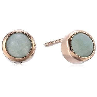 Imagem de Mystigold Brincos femininos Serenity em verde aventurina, pedra da lua branca ou rosa de quartzo banhado a ouro 18K ou prata esterlina 925 banhada a ródio I Brincos hipoalergênicos I Brincos para meninas adolescentes I Brincos de declaração I Melhor presente para mulheres, Ouro amarelo, Aventurina v