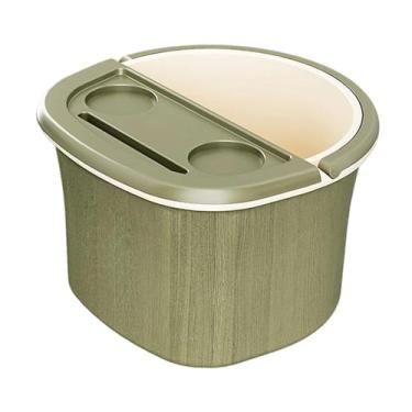Imagem de ChuYiElegance Banheira de imersão para os pés, balde para os pés, bacia para banho de pés para camping e viagens, Verde