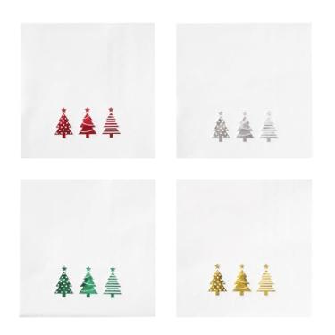 Imagem de Guardanapos de Natal dourados 100 PK - Guardanapos de coquetel de Natal de 3 camadas guardanapos descartáveis guardanapos de festa guardanapos de bebidas engraçados para decorações de Natal decoração