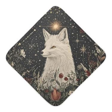 Imagem de STAYTOP Toalhas de bebê com capuz de musselina de raposa branca, toalha de banho super macia, toalhas de banho absorventes para banho recém-nascido unissex 89 x 89 cm