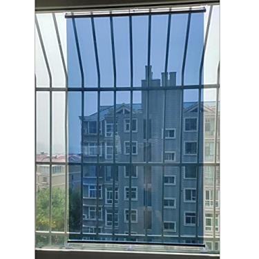 Imagem de uhyOHF Persianas de rolo transparentes unidirecionais com ventosas, cortina de janela com bloqueio refletivo de maneira única, isolamento térmico (53 x 150 cm/21 x 59 pol