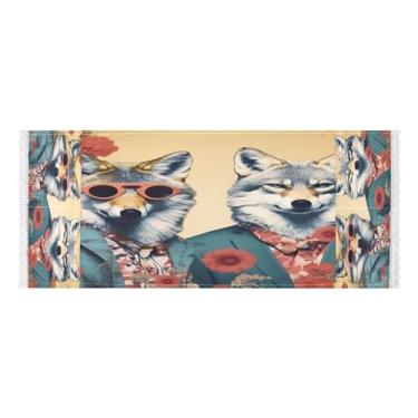 Imagem de Wassud Cool Wolves Capas de lavadora e secadora, protetor de lavadora com sacos de armazenamento, capa de geladeira à prova de poeira com bolsos para lavanderia doméstica, cozinha, 120 x 55 cm