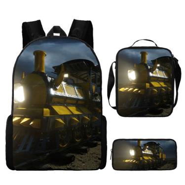 Imagem de Mochila escolar Choos-Choos Charles Cartoon Kids 3 unidades/conjunto