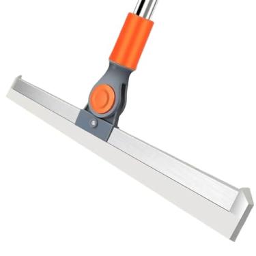 Imagem de Limpador de vidro de silicone, aço inoxidável, rodo de janela de chuveiro, ângulo ajustável, espelho, raspador, limpador para banheiro, 50 cm, C