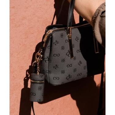 Imagem de Bolsa Estilo Atemporal Monograma Atemporal Chenson - Bege 3485414