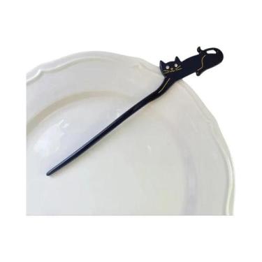 Imagem de Grampo De Cabelo De Madeira Com Flor E Franjas De Gato Para Mulheres, 