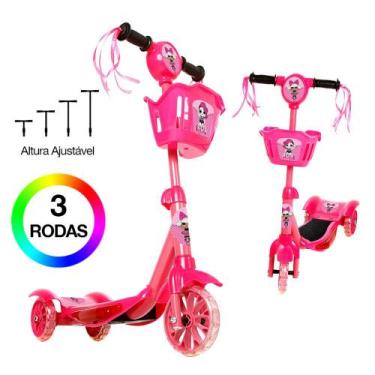 Imagem de Brinquedo Patinete Infantil Lol Surprise 3 Rodas Luz E Som - DM Toys